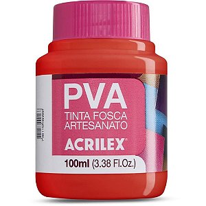 Tinta PVA 100ML. Vermelho Fogo