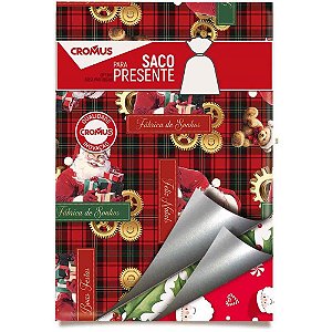 Saco Metalizado de Natal 25X37CM Sortido