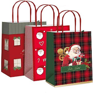 Sacola de Natal 26X19,5X9,5CM (S)