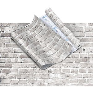 Plastico Adesivo 45CMX10M Tijolo Rustico
