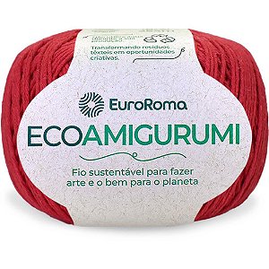 Linha para Croche Ecoamigurumi Vermelho 8/7 Fios 160G 254MT