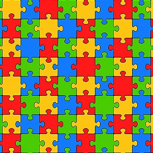 TNT Estampado 1,40M 40G Quebra Cabeca