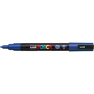 Pincel Marcador Artesanato Posca PC-3M Fine Line Azul