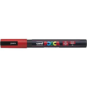 Pincel Marcador Artesanato Posca PC-3M Fine Line Vermelho