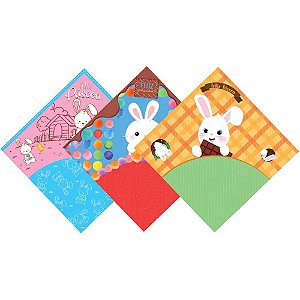 Embalagem P/OVO de Pascoa 24X24CM Feliz Pascoa (S) PCTE C/5