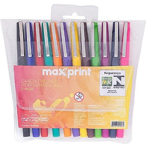 Marcador Artistico Fine Line SKILL 12 Cores