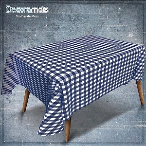 Toalha Termica Xadrez Azul Marinho 1,40 X 30M