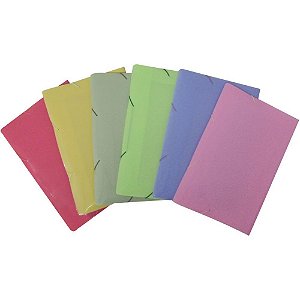 Pasta ABA Elastica Plastica Oficio Cores Sortidas Montada