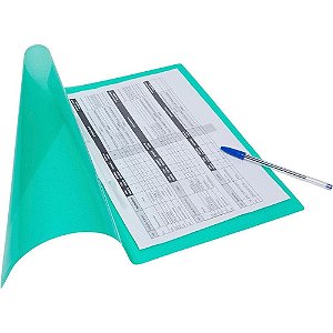 Pasta Grampo Trilho Plastica Oficio Verde SOFT