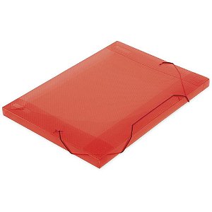 Pasta ABA Elastica Plastica Oficio 18MM Vermelha SOFT