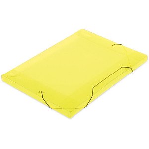 Pasta ABA Elastica Plastica Oficio 18MM Amarela SOFT