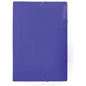 Pasta ABA Elástica Papel Ofício Azul - Pacote com 20