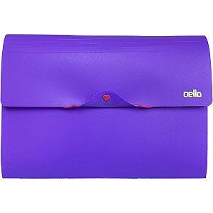 Pasta Sanfonada Plastica A4 12DIVISOES FULL Color Roxo