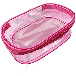 Estojo PVC Breeze Cristal Bau Rosa