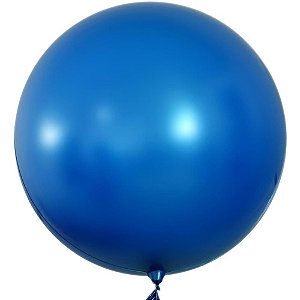 Balao Bubble Cromado Azul 60CM