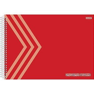 Caderno Desenho UNIV Capa Dura Vermelho 60F (17891321103644)