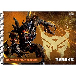Caderno Desenho UNIV Capa Dura Transformers 60F