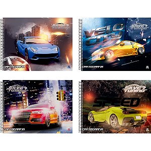 Caderno Desenho UNIV Capa Dura Silver Tuning 80F (17891321103439)