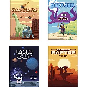 Caderno Brochurao Capa Dura Pixel KRAFT 48F