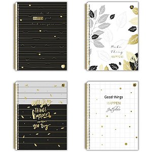 Caderno 01X1 Cp.dura Colegial Happen Glitter 80F