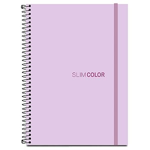 Caderno 01X1 Capa Dura SLIM Color UNIV CP.PP Lila 80F