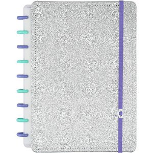 Caderno Inteligente Medio LETS Glitter Silver 2.0