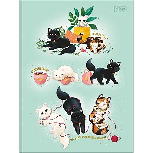 Caderno Brochurao Capa Dura Purrfect CATS 80FLS.