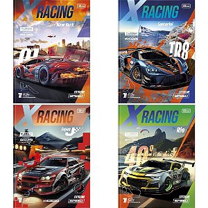 Caderno Brochurao Capa Dura X-RACING 80FLS. PCT.C/05