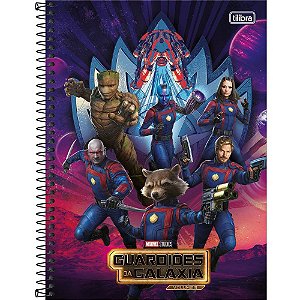 Caderno 10X1 Capa Dura Guardioes da Galaxia 160FLS.