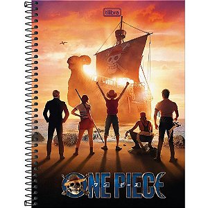 Caderno 10X1 Capa Dura ONE Piece Netflix 160FLS.