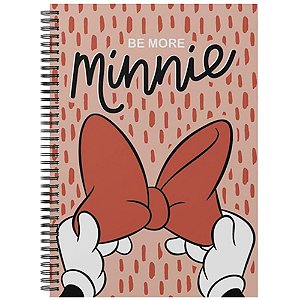 Caderno 01X1 Cp.dura Colegial Minnie 80F ESP 24,5X18,5CM