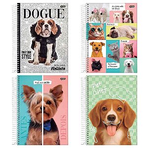 Caderno 01X1 Capa Dura PETS Love 80FLS.