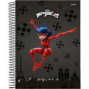 Caderno 10X1 Capa Dura Miraculous 160FLS.