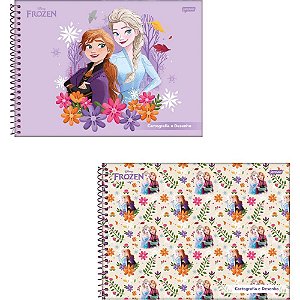 Caderno Desenho UNIV Capa Dura Frozen 80FLS.