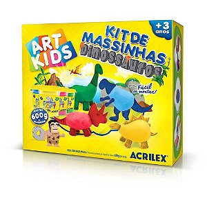 Massa para Modelar Criativa ART KIDS Dinossauro Familia