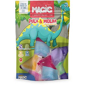 Massa para Modelar Criativa Dino 300G com 30 Cores
