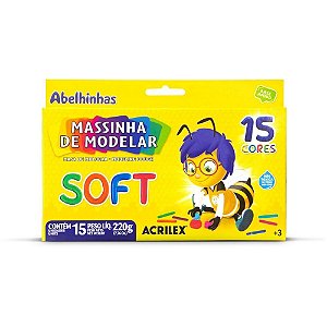 Massa para Modelar SOFT 15 Cores 220G.