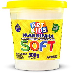 Massa para Modelar SOFT 500G.BRANCO Neve BS Amido