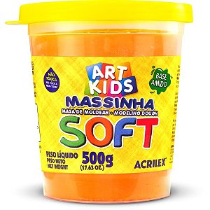 Massa para Modelar SOFT 500G.LARANJA Bs.amido