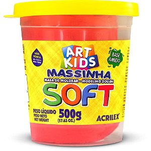 Massa para Modelar SOFT 500G.VERMELHO Bs.amido