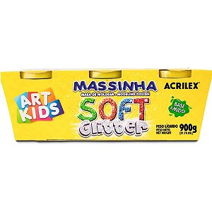 Massa para Modelar SOFT Glitter 150G 6CORES