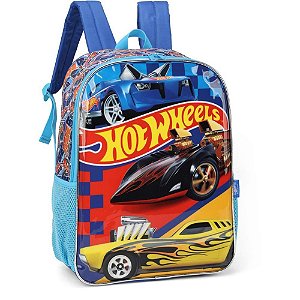 Mochila Infantil HOT Wheels M Azul Claro