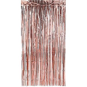 Artigo para Decoracao Cortina Metaliz. Rose GOLD 1X2