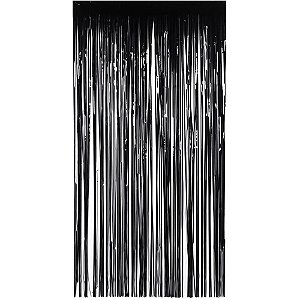 Artigo para Decoracao Cortina Metaliz. Preto 1X2M