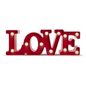 Luminaria LED Love Decorativa a Pilha