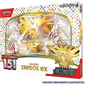 Jogo de Cartas Pokemon 151 BOX Zapdos EX