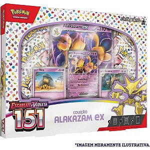 Jogo de Cartas Pokemon 151 BOX ALAKAZAM EX