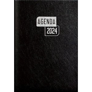 Agenda 2024 Executiva Comercial Capa Dura 200 FLS. Preta - KIT