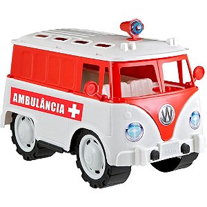 Carrinho Kombica Ambulancia 33X21X20CM