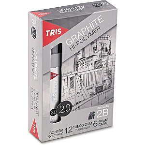 Grafite 2.0MM TRIS 2B 12TUBOSX06MINAS